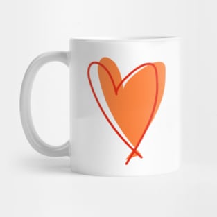 Orange HEART Mug